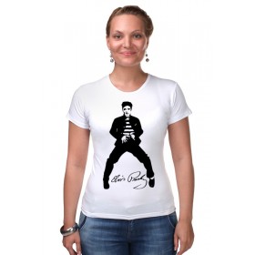 Женская футболка стрэйч с принтом CitySwag Elvis ,  |  | Тематика изображения на принте: 