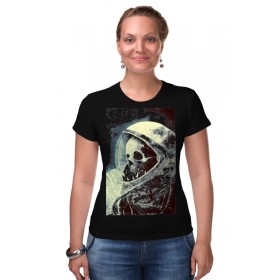 Женская футболка стрэйч с принтом мертвый космос ,  |  | 