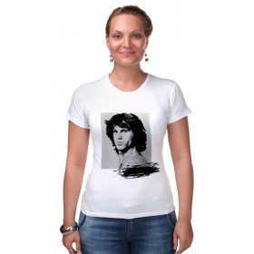 Женская футболка стрэйч с принтом Jim Morrison ,  |  | 