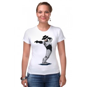 Женская футболка стрэйч с принтом Robocop x Jackson ,  |  | 