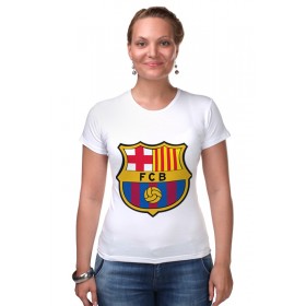 Женская футболка стрэйч с принтом Барселона ,  |  | 