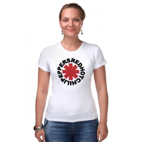 Женская футболка стрэйч с принтом Red Hot Chili Peppers ,  |  | 