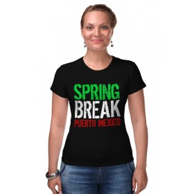 Женская футболка стрэйч с принтом Spring Break (Мачо и Ботан 3) ,  |  | Тематика изображения на принте: 