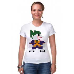 Женская футболка стрэйч с принтом Джокер (8-бит) ,  |  | 