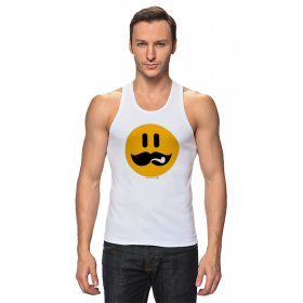 tanktop с принтом Сталин смаил. Stalin smile. ,  |  | Тематика изображения на принте: 