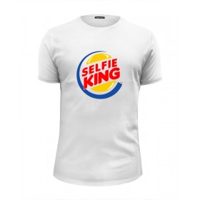 Мужская футболка Premium с принтом Король Селфи (Selfie King) , Белый, черный, серый меланж, голубой: 100% хлопок, плотность 160 гр. Остальные цвета: 92% хлопок, 8% лайкра, плотность 170-180гр. |  | 