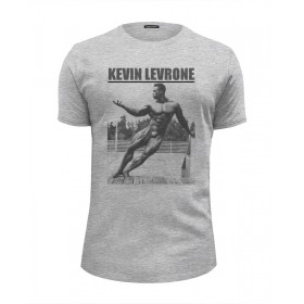 Мужская футболка Premium с принтом Kevin Levrone / Кевин Леврон , Белый, черный, серый меланж, голубой: 100% хлопок, плотность 160 гр. Остальные цвета: 92% хлопок, 8% лайкра, плотность 170-180гр. |  | 
