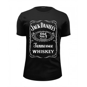 tee с принтом Jack Daniels , Белый, черный, серый меланж, голубой: 100% хлопок, плотность 160 гр. Остальные цвета: 92% хлопок, 8% лайкра, плотность 170-180гр. |  | 