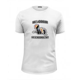 Мужская футболка Premium с принтом Rainbow Dash Urban , Белый, черный, серый меланж, голубой: 100% хлопок, плотность 160 гр. Остальные цвета: 92% хлопок, 8% лайкра, плотность 170-180гр. |  | 