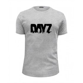 Мужская футболка Premium с принтом DayZ T-shirt , Белый, черный, серый меланж, голубой: 100% хлопок, плотность 160 гр. Остальные цвета: 92% хлопок, 8% лайкра, плотность 170-180гр. |  | 