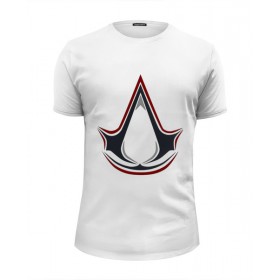 Мужская футболка Premium с принтом Assassins Creed , Белый, черный, серый меланж, голубой: 100% хлопок, плотность 160 гр. Остальные цвета: 92% хлопок, 8% лайкра, плотность 170-180гр. |  | 