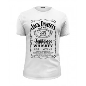 Мужская футболка Premium с принтом Jack Daniels , Белый, черный, серый меланж, голубой: 100% хлопок, плотность 160 гр. Остальные цвета: 92% хлопок, 8% лайкра, плотность 170-180гр. |  | 