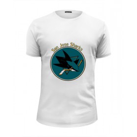 Мужская футболка Premium с принтом San Jose Sharks , Белый, черный, серый меланж, голубой: 100% хлопок, плотность 160 гр. Остальные цвета: 92% хлопок, 8% лайкра, плотность 170-180гр. |  | 
