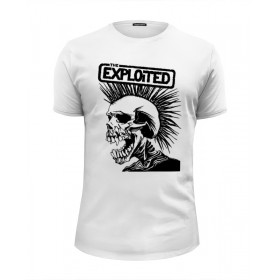 Мужская футболка Premium с принтом The Exploited , Белый, черный, серый меланж, голубой: 100% хлопок, плотность 160 гр. Остальные цвета: 92% хлопок, 8% лайкра, плотность 170-180гр. |  | Тематика изображения на принте: 