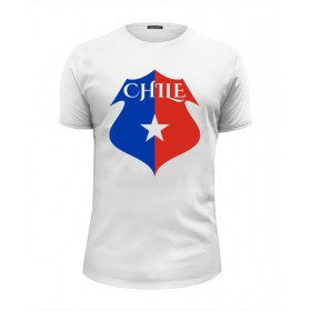Мужская футболка Premium с принтом Сборная Чили по футболу , Белый, черный, серый меланж, голубой: 100% хлопок, плотность 160 гр. Остальные цвета: 92% хлопок, 8% лайкра, плотность 170-180гр. |  | 