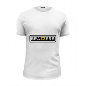 Мужская футболка Premium с принтом Brazzers , Белый, черный, серый меланж, голубой: 100% хлопок, плотность 160 гр. Остальные цвета: 92% хлопок, 8% лайкра, плотность 170-180гр. |  | 