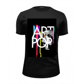 Мужская футболка Premium с принтом ARTPOP Lady Gaga , Белый, черный, серый меланж, голубой: 100% хлопок, плотность 160 гр. Остальные цвета: 92% хлопок, 8% лайкра, плотность 170-180гр. |  | 