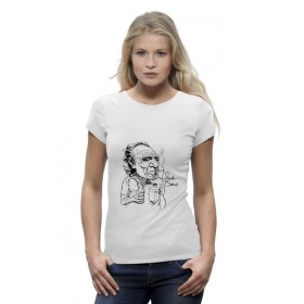Женская футболка Premium с принтом Чарльз Буковски(Charles Bukowski) ,  |  | 
