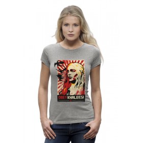 Женская футболка Premium с принтом Obey Khaleesi (Game of Thrones) ,  |  | 