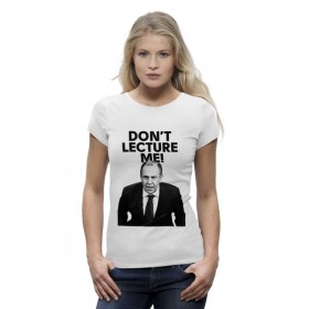 Женская футболка Premium с принтом Dont lecture me Lavrov ,  |  | Тематика изображения на принте: 