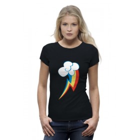 Женская футболка Premium с принтом Rainbow Dash Cutie Mark ,  |  | 