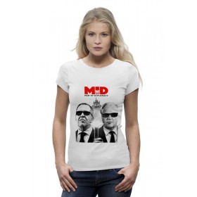 Женская футболка Premium с принтом MID - men in diplomacy ,  |  | Тематика изображения на принте: 