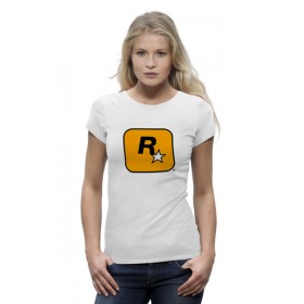 Женская футболка Premium с принтом Rockstar Games ,  |  | 
