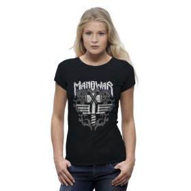 Женская футболка Premium с принтом Manowar Band ,  |  | 