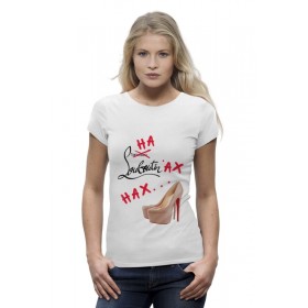 Женская футболка Premium с принтом На лабутенах ,  |  | 