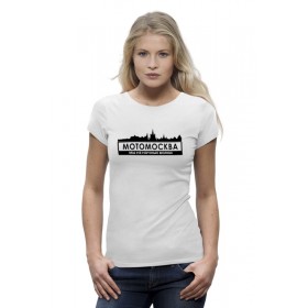 Женская футболка Premium с принтом МОТОМОСКВА - Мы не ночные волки. ,  |  | 