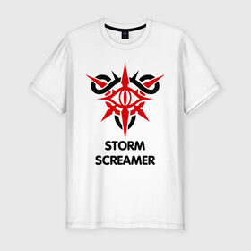 Мужская футболка премиум с принтом Dark Elf Mage - Storm Screamer , 92% хлопок, 8% лайкра | приталенный силуэт, круглый вырез ворота, длина до линии бедра, короткий рукав | elf | lineage | storm screamer
