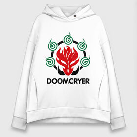 Женское худи Oversize хлопок с принтом Orc Mage - Doomcryer , френч-терри — 70% хлопок, 30% полиэстер. Мягкий теплый начес внутри —100% хлопок | боковые карманы, эластичные манжеты и нижняя кромка, капюшон на магнитной кнопке | doomcryer | lineage | orc mage