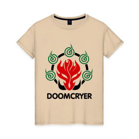 Женская футболка хлопок с принтом Orc Mage - Doomcryer , 100% хлопок | прямой крой, круглый вырез горловины, длина до линии бедер, слегка спущенное плечо | doomcryer | lineage | orc mage