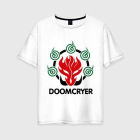 Женская футболка хлопок Oversize с принтом Orc Mage - Doomcryer , 100% хлопок | свободный крой, круглый ворот, спущенный рукав, длина до линии бедер
 | doomcryer | lineage | orc mage