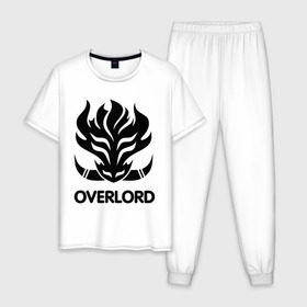 Мужская пижама хлопок с принтом Orc Mage - Overlord , 100% хлопок | брюки и футболка прямого кроя, без карманов, на брюках мягкая резинка на поясе и по низу штанин
 | lineage | orc mage | overlord