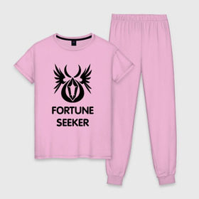 Женская пижама хлопок с принтом Dwarf Fighter - Fortune Seeker , 100% хлопок | брюки и футболка прямого кроя, без карманов, на брюках мягкая резинка на поясе и по низу штанин | line age | lineage | компьютерные | линейка