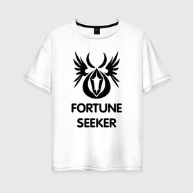 Женская футболка хлопок Oversize с принтом Dwarf Fighter - Fortune Seeker , 100% хлопок | свободный крой, круглый ворот, спущенный рукав, длина до линии бедер
 | line age | lineage | компьютерные | линейка