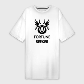 Платье-футболка хлопок с принтом Dwarf Fighter   Fortune Seeker ,  |  | Тематика изображения на принте: line age | lineage | компьютерные | линейка