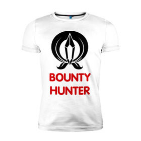 Мужская футболка премиум с принтом Dwarf Fighter - Bounty Hunter , 92% хлопок, 8% лайкра | приталенный силуэт, круглый вырез ворота, длина до линии бедра, короткий рукав | line age | lineage | компьютерные | линейка | охотник