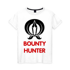 Женская футболка хлопок с принтом Dwarf Fighter - Bounty Hunter , 100% хлопок | прямой крой, круглый вырез горловины, длина до линии бедер, слегка спущенное плечо | line age | lineage | компьютерные | линейка | охотник