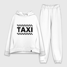 Женский костюм хлопок Oversize с принтом Taxi ,  |  | taxi | для таксиста | такси | таксист | шашечки