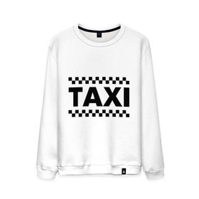 Мужской свитшот хлопок с принтом Taxi , 100% хлопок |  | Тематика изображения на принте: taxi | для таксиста | такси | таксист | шашечки
