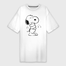 Платье-футболка хлопок с принтом Snoopy ,  |  | snoopy | сгупи