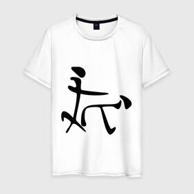 Мужская футболка хлопок с принтом Иероглиф раком , 100% хлопок | прямой крой, круглый вырез горловины, длина до линии бедер, слегка спущенное плечо. | доги стайл | иероглиф