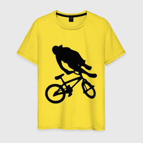 Мужская футболка хлопок с принтом Велоспорт , 100% хлопок | прямой крой, круглый вырез горловины, длина до линии бедер, слегка спущенное плечо. | 