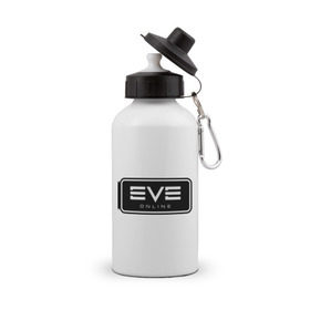 Бутылка спортивная с принтом EVE online , металл | емкость — 500 мл, в комплекте две пластиковые крышки и карабин для крепления | ив | игра | компьютерная