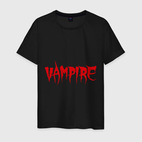 Мужская футболка хлопок с принтом Vampire , 100% хлопок | прямой крой, круглый вырез горловины, длина до линии бедер, слегка спущенное плечо. | вампир | кровавый | кровь | нечисть | оборотень