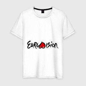 Мужская футболка хлопок с принтом Eurovision , 100% хлопок | прямой крой, круглый вырез горловины, длина до линии бедер, слегка спущенное плечо. | eurovision | евровидение