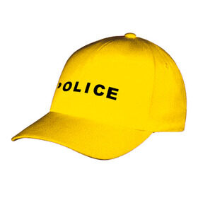 Бейсболка с принтом POLICE , 100% хлопок | классический козырек, металлическая застежка-регулятор размера | police | правоохранительные органы