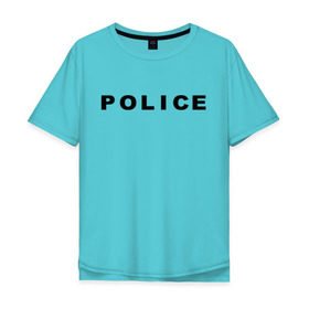 Мужская футболка хлопок Oversize с принтом POLICE , 100% хлопок | свободный крой, круглый ворот, “спинка” длиннее передней части | police | правоохранительные органы